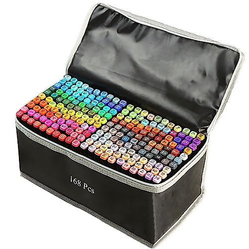 ZECHOMA 168 Colors Alcohol Markers Artist Drawing Art Dual Tip